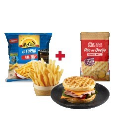 Combo da Comemoração: Ao Forno Palito + Pão de Queijo waffle 200g