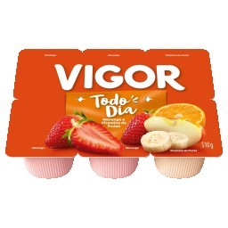 Bebida Láctea Morango e Vitamina de Frutas Vigor 510g