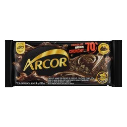 Chocolate Amargo 70% Cacau Crunchy Arcor Pacote 80g