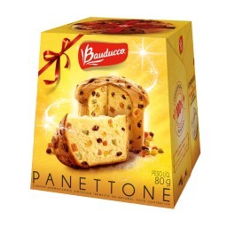 Panettone com Frutas Cristalizadas e Uvas-Passas Bauducco Caixa 80g