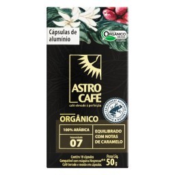 Café em Cápsula Torrado e Moído Orgânico Astro Café Caixa 50g 10 Unidades