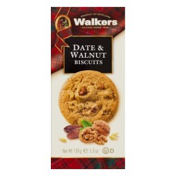 Biscoito Cookie Aveia com Pedaços de Tâmara e Nozes Walkers Caixa 150g	 _ Importação 