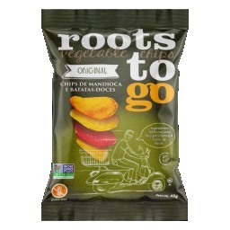 Chips Mandioca e Batata-Doce Original Roots To Go Pacote 45g